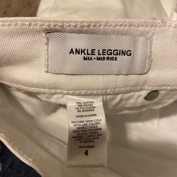 Express White Mia Mid Rise Ankle Legging Jeans - Picture 5 of 5